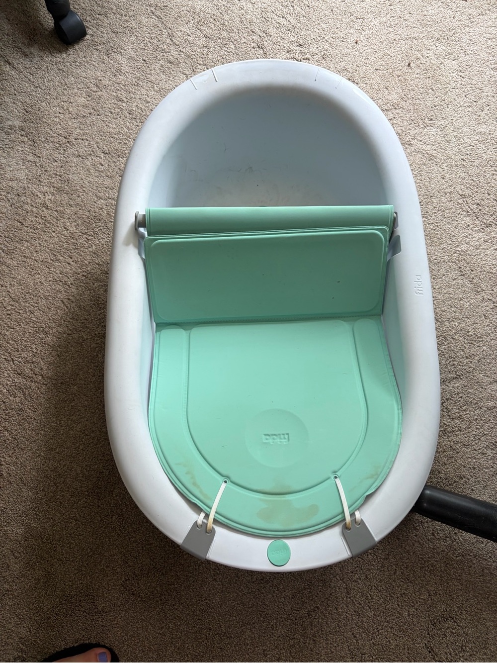 Mint Green Baby Bath Seat - Foldable Infant Tub Support